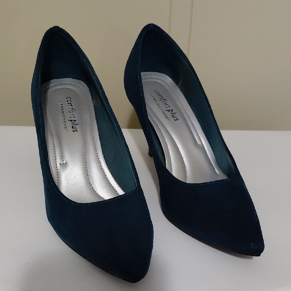 Comfort Plus by Predictions Dark Teal Blue Heels